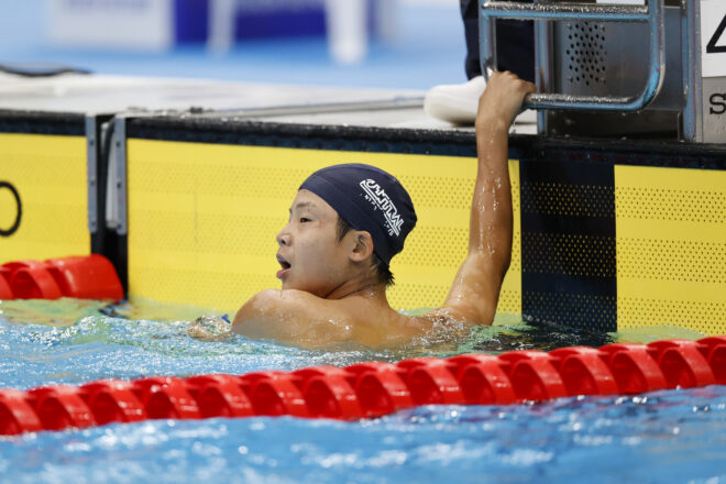競泳で日本学童記録が誕生 飛込もジュニア選手たちが華麗なダイブを